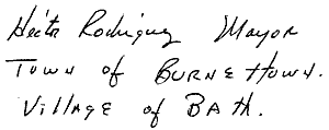 Signature from Bath Book